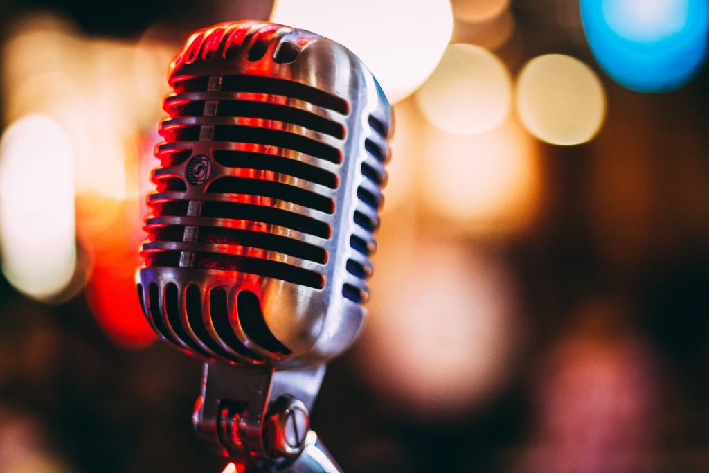 Microphone with blurry background